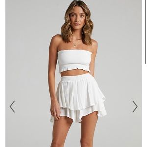 White Skort Set